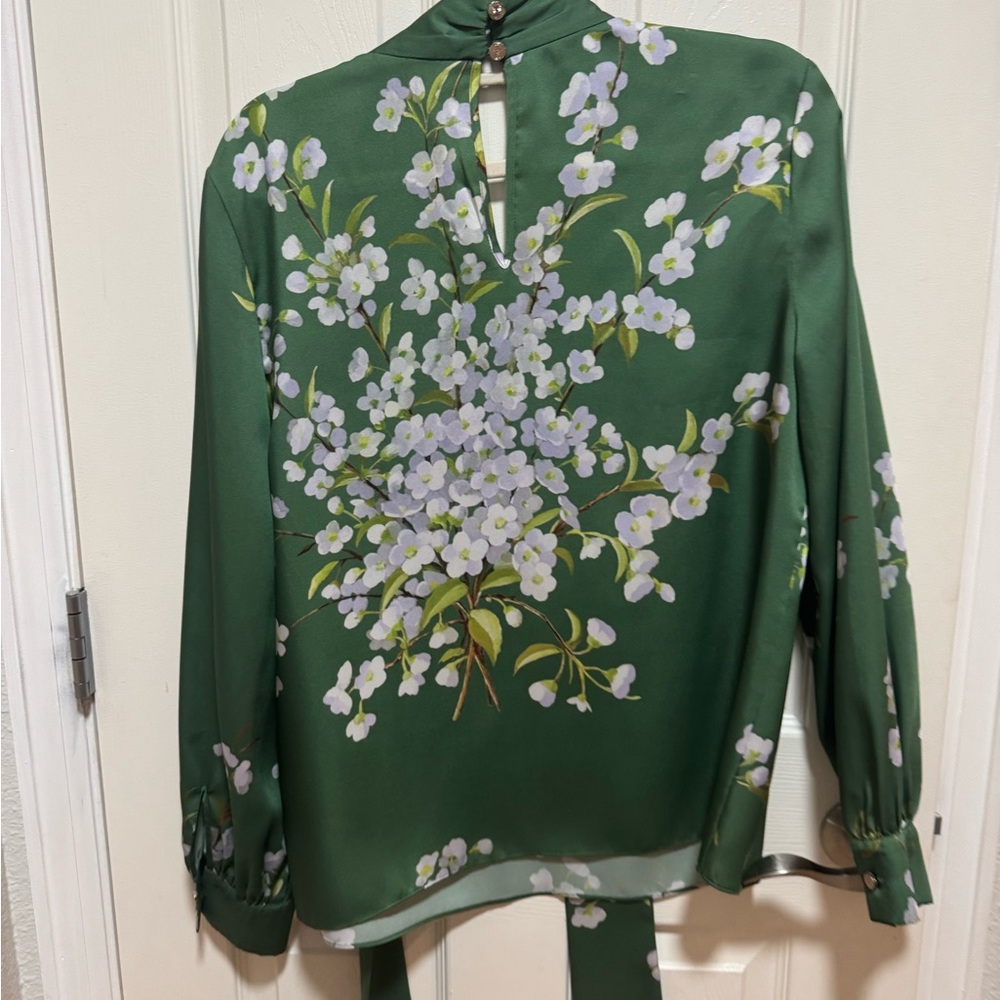 Floral Green Blouse